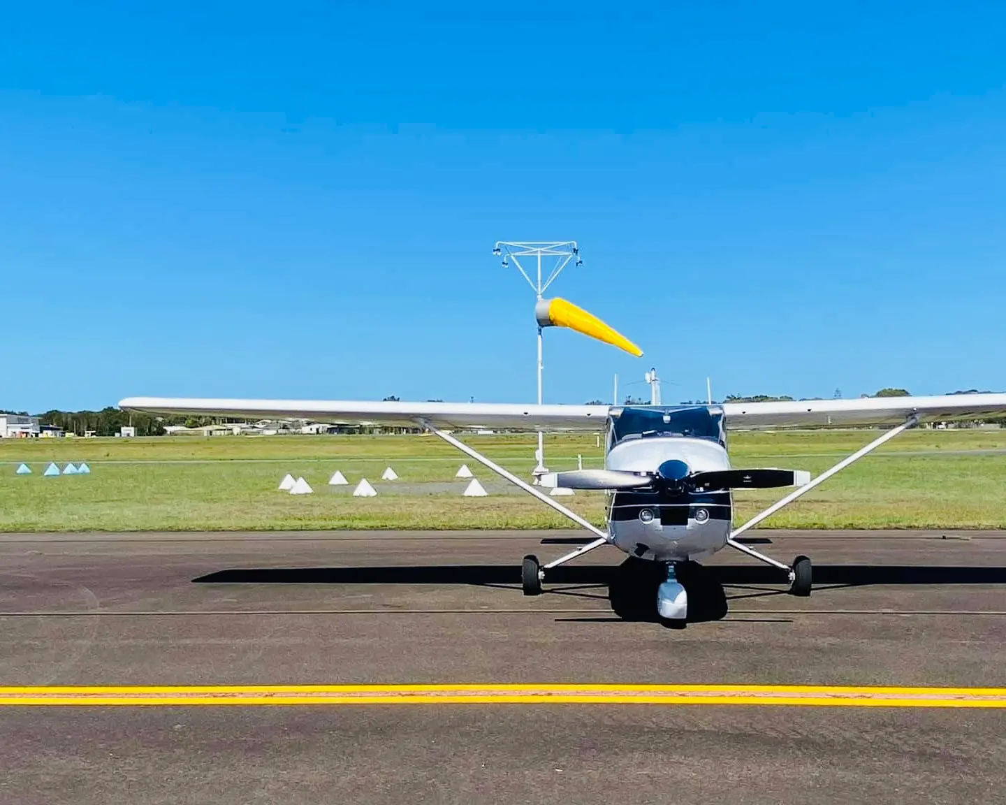 Regan flying with clients