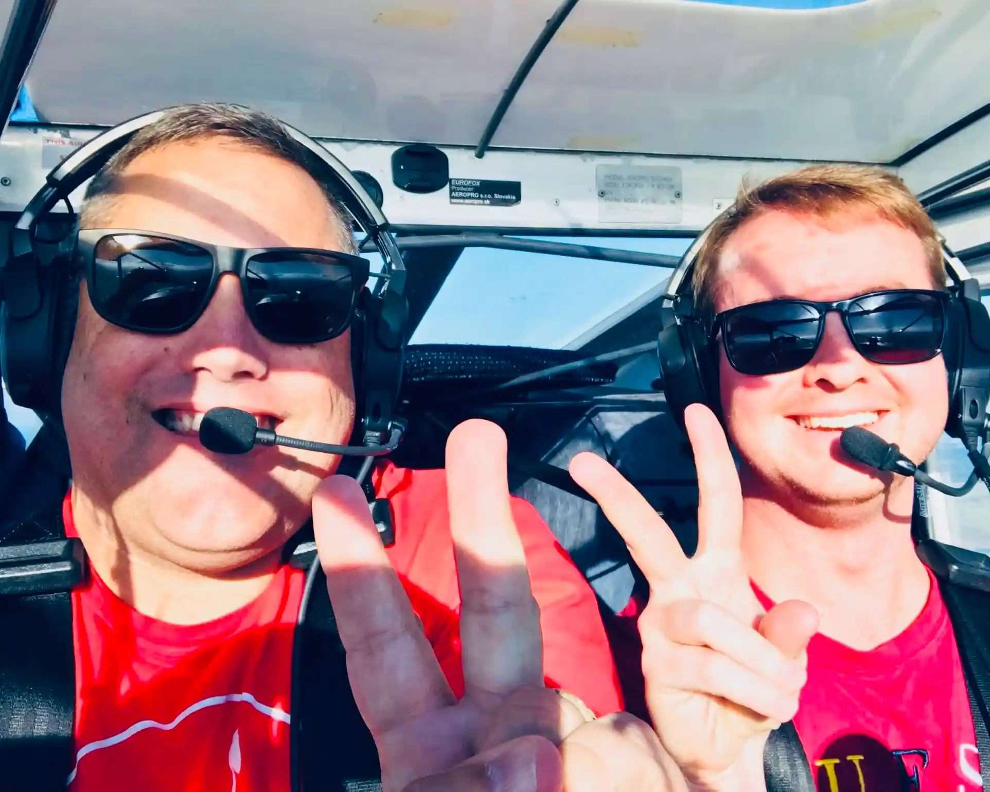 Robinson R44 helicopter at hangar